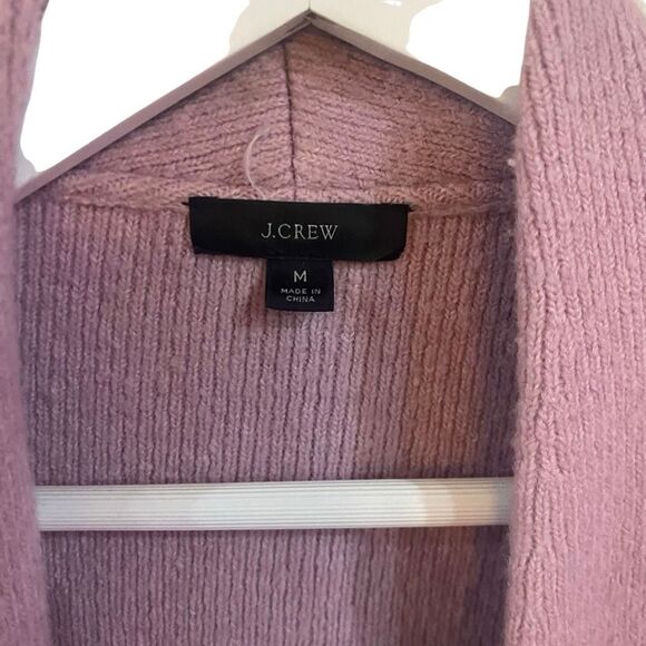 J crew wool blend cardigan blazer purplish pink pockets one button medium - Picture 3 of 5
